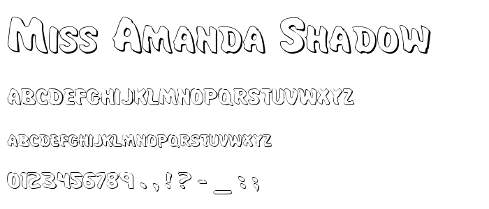 Miss Amanda Shadow font